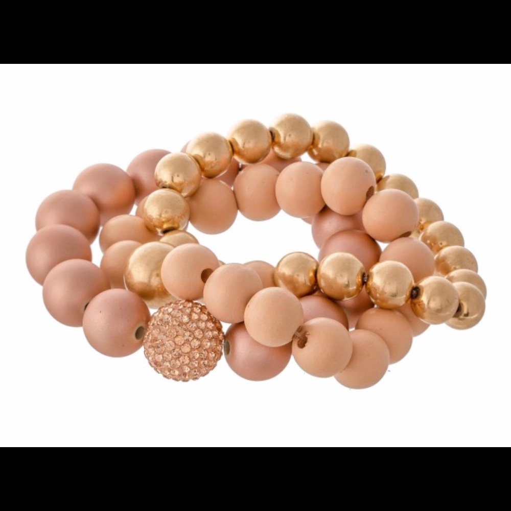 Rose Gold Bracelet Stack Set